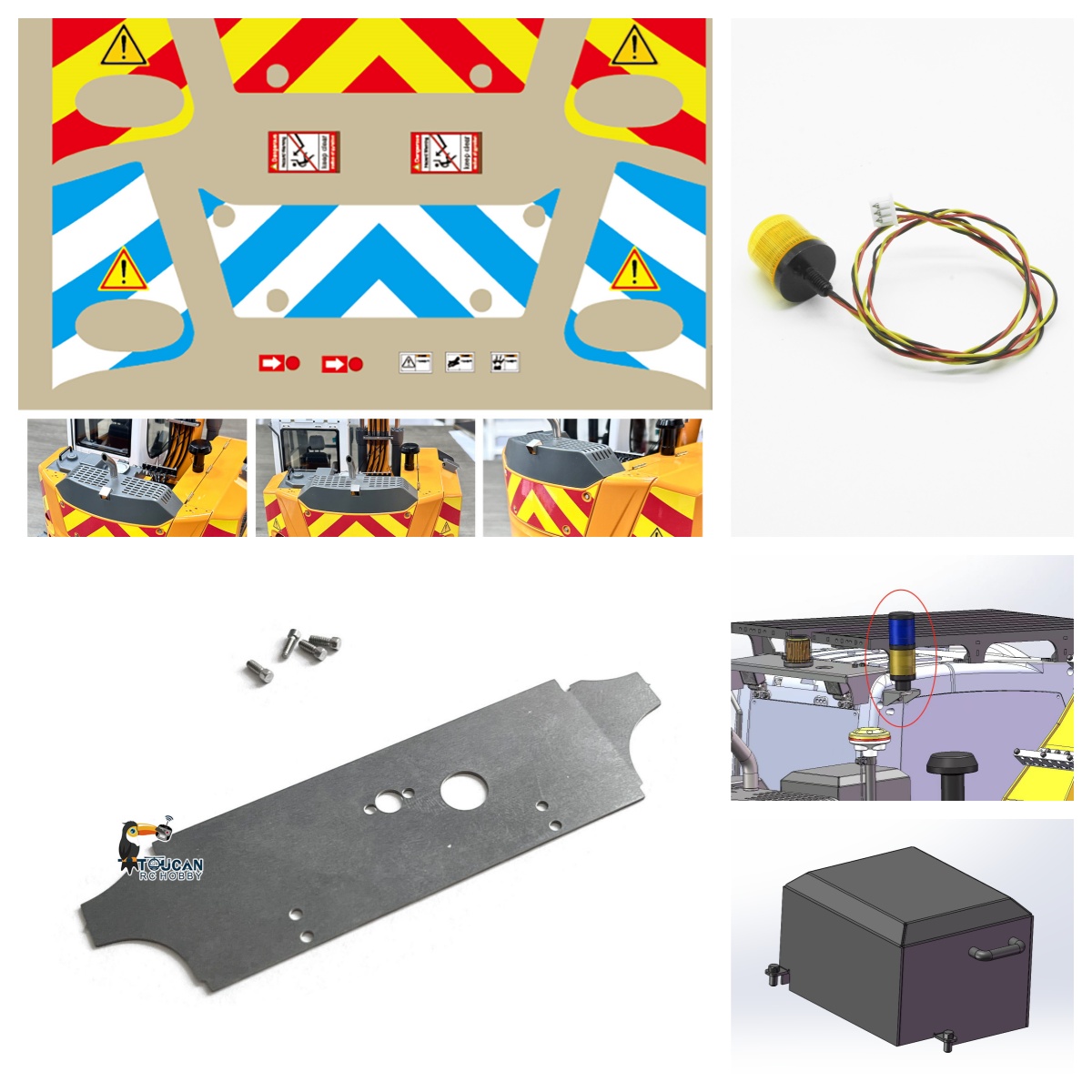 Rc Excavator Hobby - Spare Parts Light LED Lamp Sticker