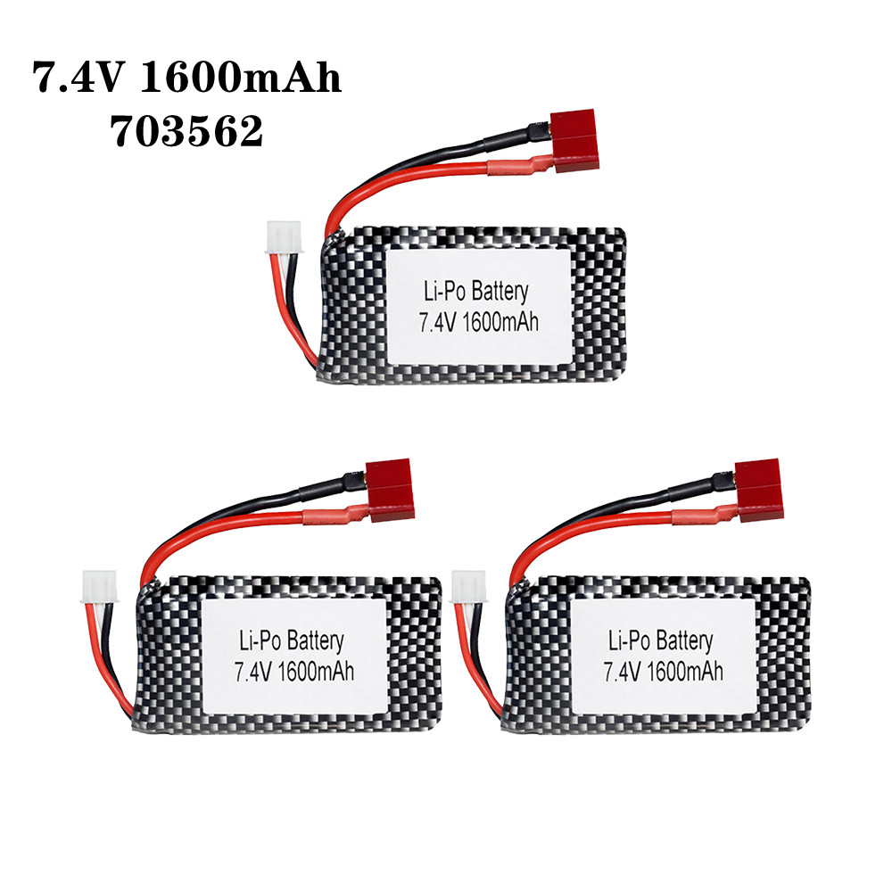 Rc Hobby Parts - 1/2/3pcs/Lot 7.4v 1600mah 703562 25C Lipo