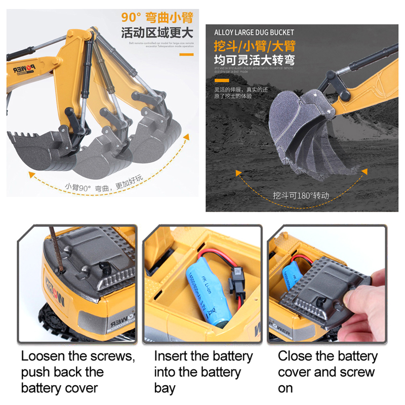 RC Excavator 2.4Ghz 6 Channel  - Rc Excavator Hobby ulasan dan harga